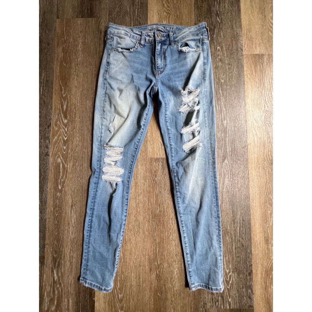 American Eagle Jegging Women 6 Light Distressed Super Stretch X Skinny Jeans